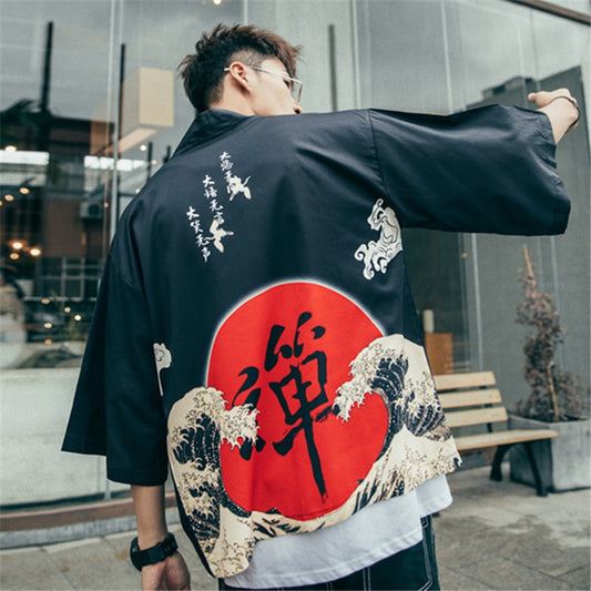 Casual Kimono Jacket Japanese Streetwear