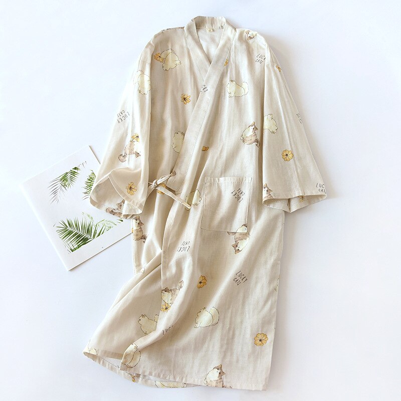 Japanese-style kimono pajamas