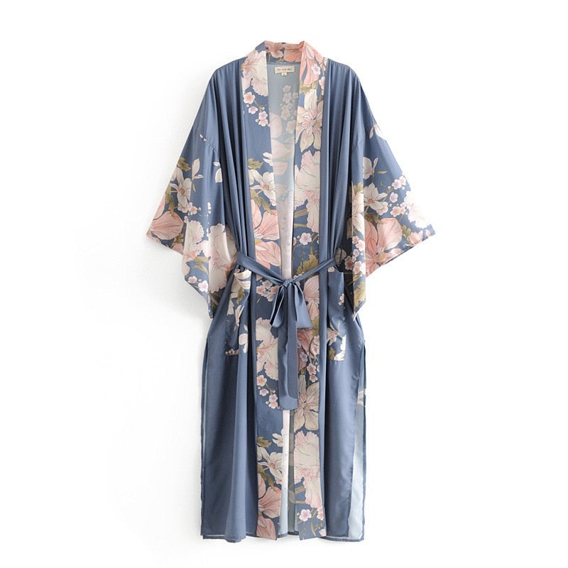 Blue Lagoon Gown Robe Kimono