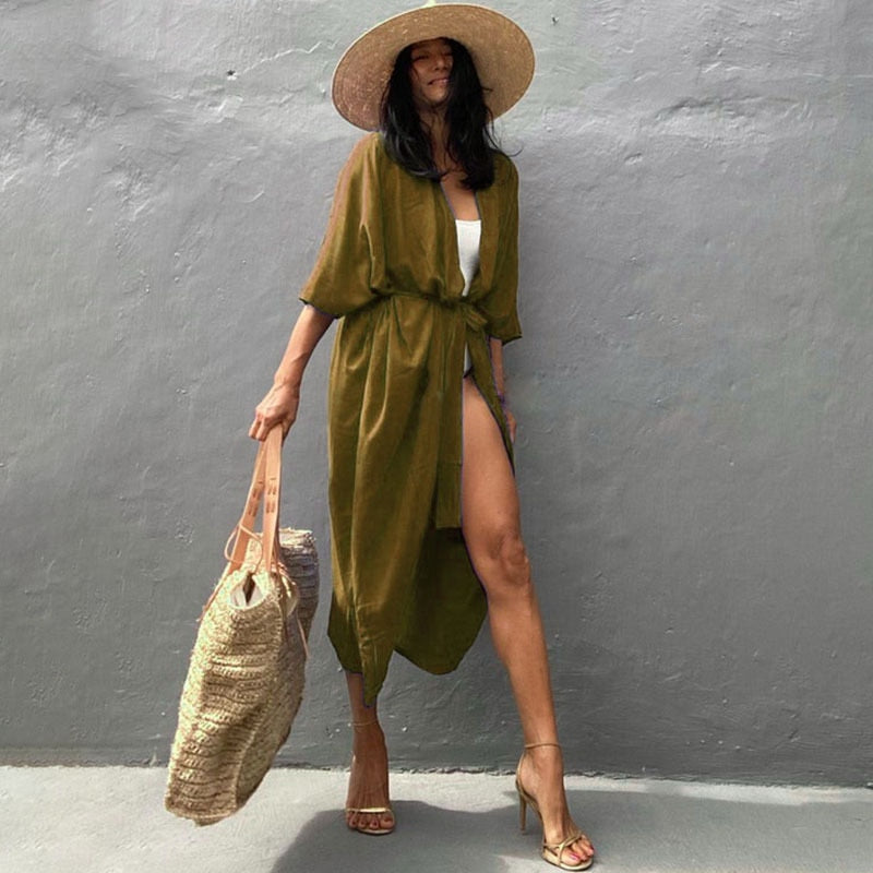 Bohemian Beach Cover Up Kimono dress