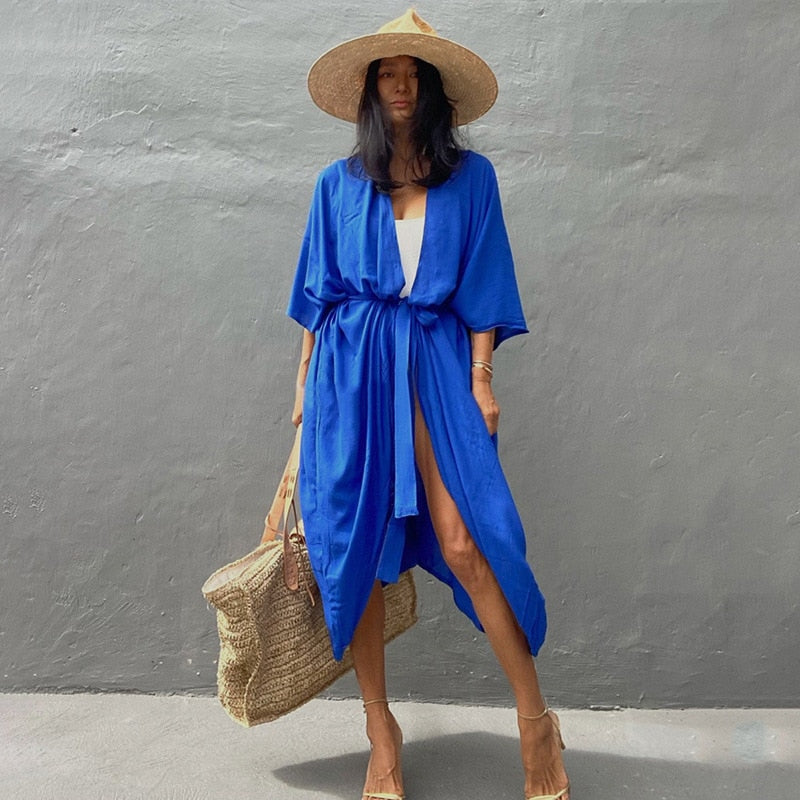 Bohemian Beach Cover Up Kimono dress