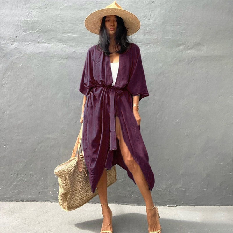 Bohemian Beach Cover Up Kimono dress